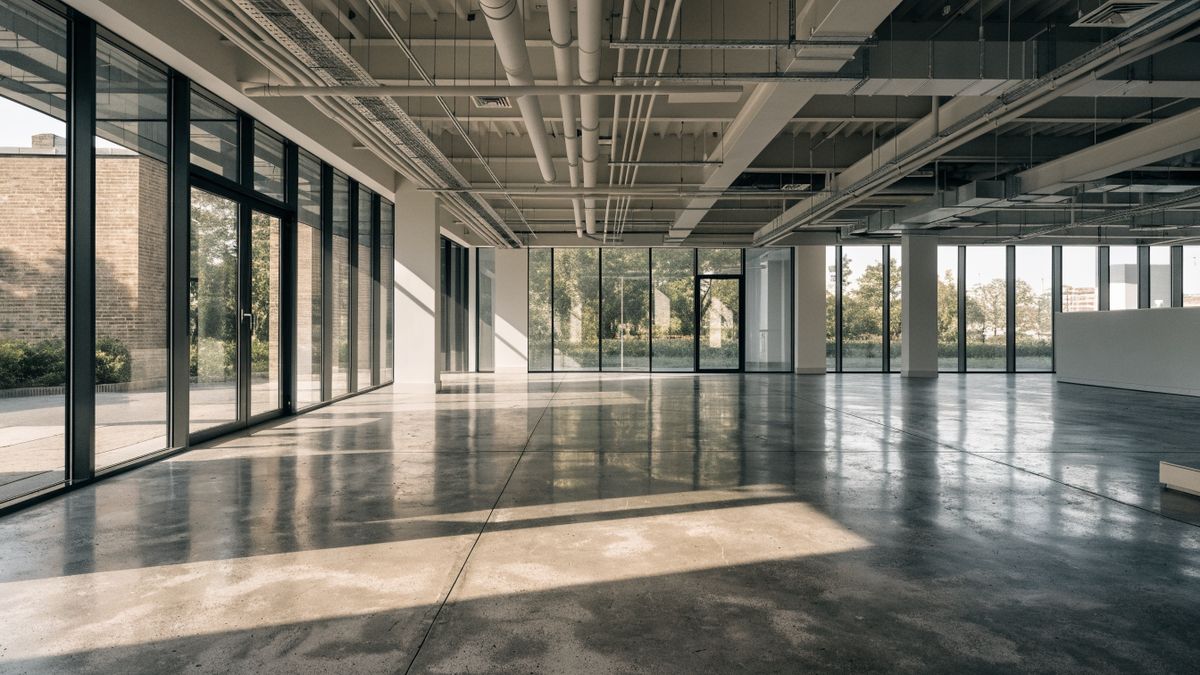 Completed floor plate at handover